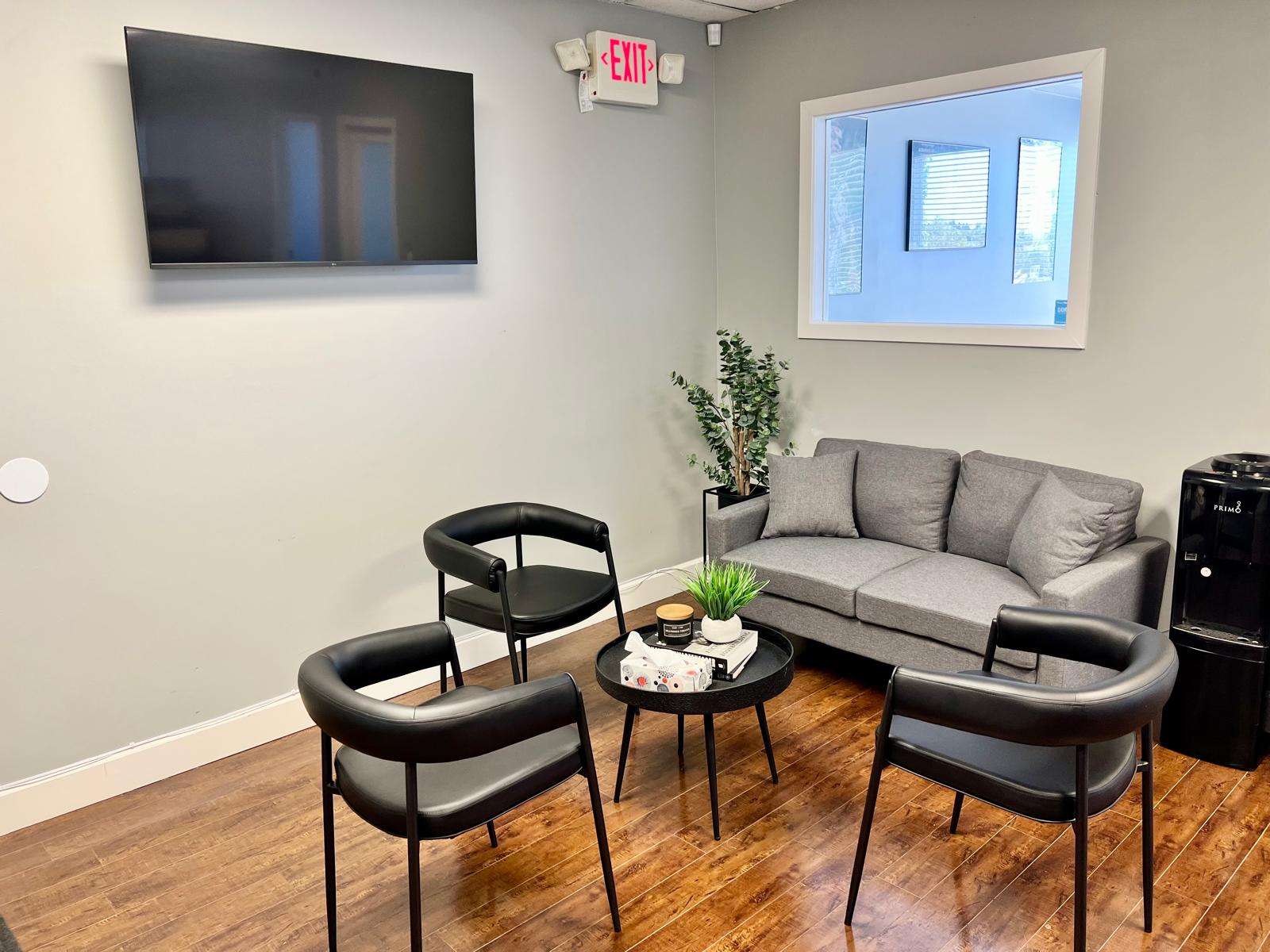 The BreakThru Kinetics reception and waiting area in Newton, Surrey